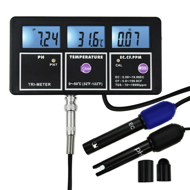 5 In 1 Water Quality Tester Multi-parameter Water Quality Monitor PH EC CF TDS(ppm) Temp Tester