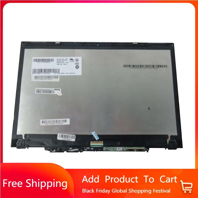 

Original 12.5 inch Laptop Screen for Lenovo Yoga 720 720-12IKB EDP 30PIN FHD LCD Touch Screen Digitizer Display Assembly+Bezel