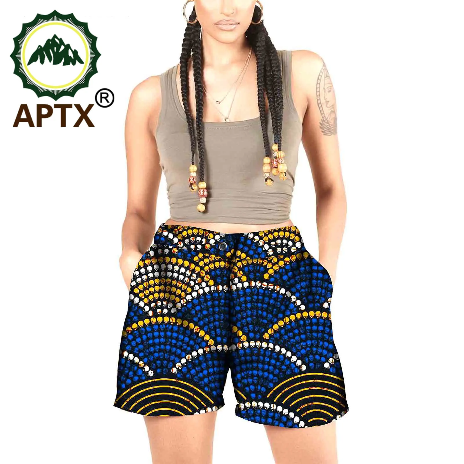 

African Clothing For Women Ankara Style Short Pants Cute Wax Pure Cotton Loungewear Above Knee Fashion Lady Loose Casual Batik