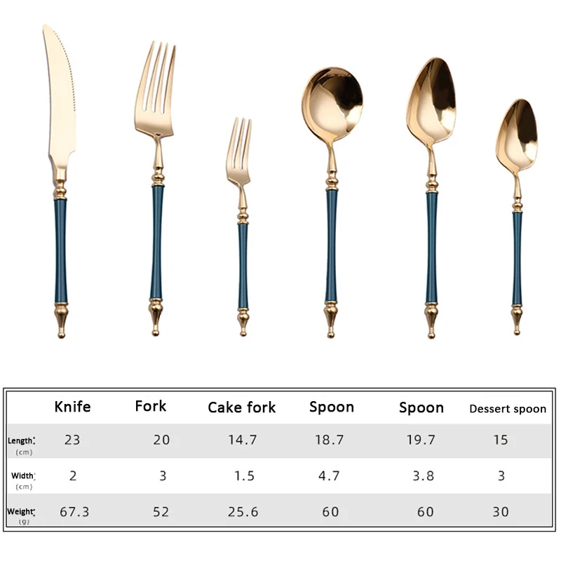 4/6PCS Luxury 304 Stainless Steel Cutlery Set Steak Cutlery Western Food Roman Column Coffee Spoon Gift European-style Hotel