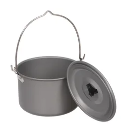 4.2L Camping Hanging Pot Ultralight Outdoor Single Pot Aluminium alloy Camping Equipment Tools Picnic Hiking Cookware Utensils