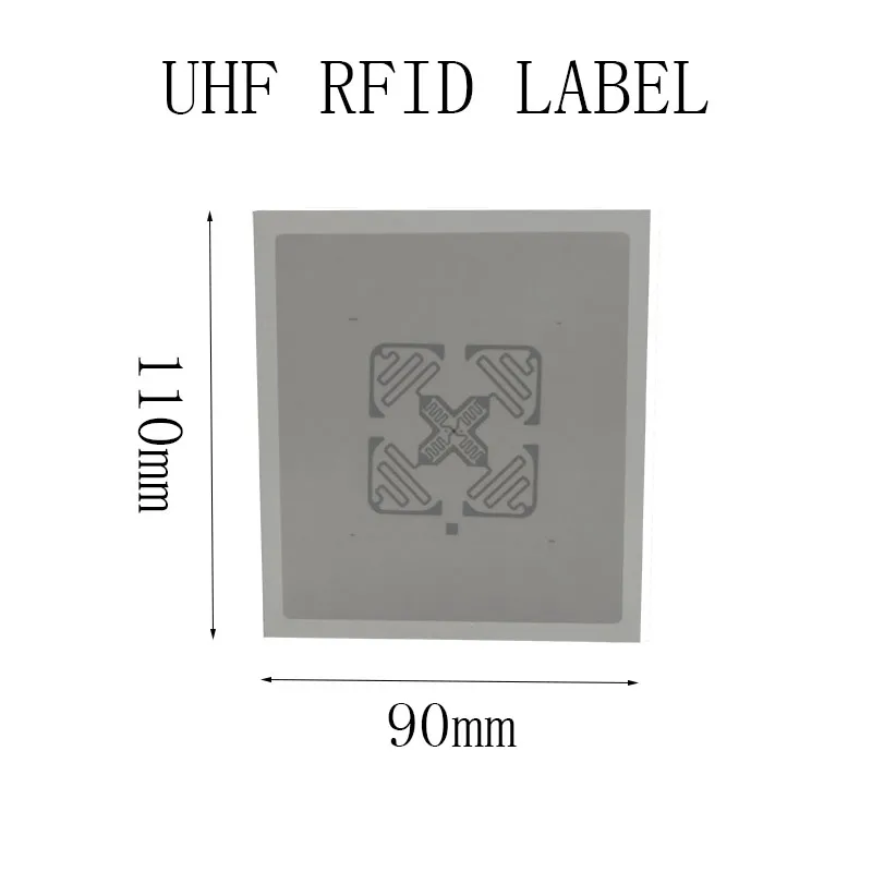 UHF RFID H47 Label Size Customization 110x50 OR 110*90 White Copper Paper Sticker Tag with Impjin M4 Chipset