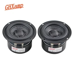 GHXAMP 유리 섬유 땋은 3 인치 우퍼 서브 우퍼 Hifi 스피커 유닛 강력한 저주파 4OHM 25W 방수 2PCS