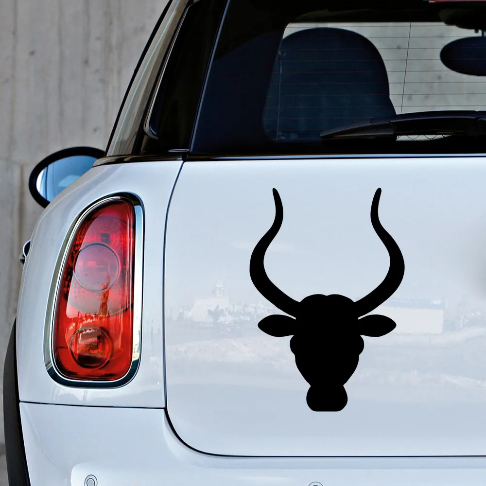 MIGNATIS - Long Horn Ox Bull Modified Car Auto Sticker Mural Art Decal For Car Window Loptop Decoration Vinyl Stickers waterproo