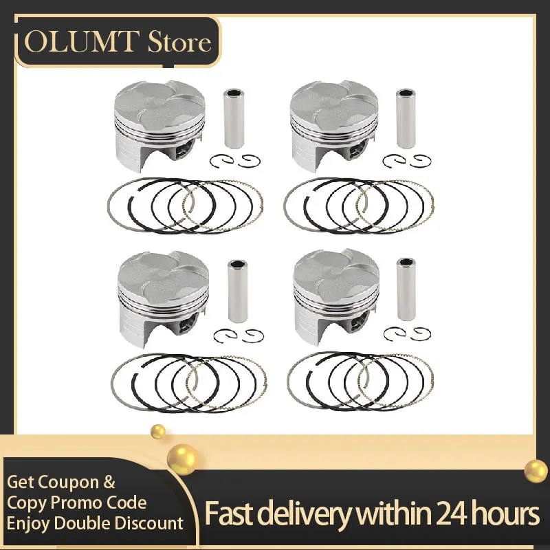 4Sets Motorcycle Accessories Cylinder Bore Size 67mm Piston Rings Full Kit For HONDA CBR600 F5 CBR 600 2003-2005 13101-MEE-000