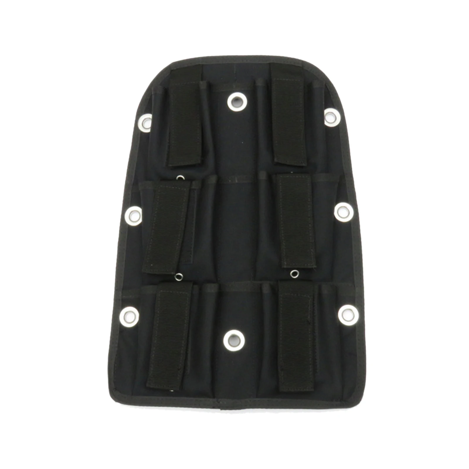 Technical Diving Backplate Wight Plate Storage Pad Scuba Diver Back Plate Harness Pad Dry Suit Holder with 6 Weight Pockets