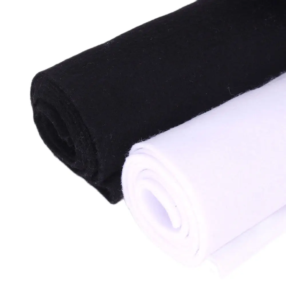 White Black Soft Felt,Felt Craft, Polyester NonWoven Felt Cloth,Decoration Material ,For Scrapbooking,Sewing Toys