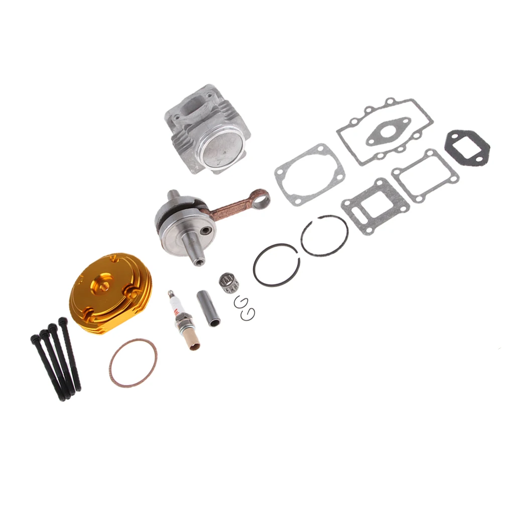 44mm Big Bore Top End Cylinder Rebuild Kit Piston For 49cc 2-Stroke engine mini dirt bike Pocket ATV Cylinder Piston Gasket Top