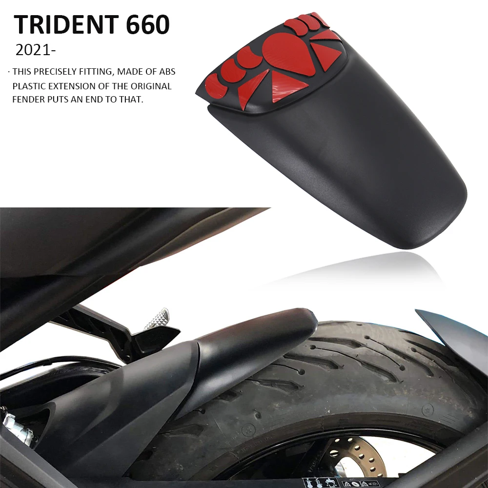 

For Trident 660 Trident660 2021 Rear Fender NEW Motorcycle Extender Mudguard Extension Splash Guard Tire Hugger