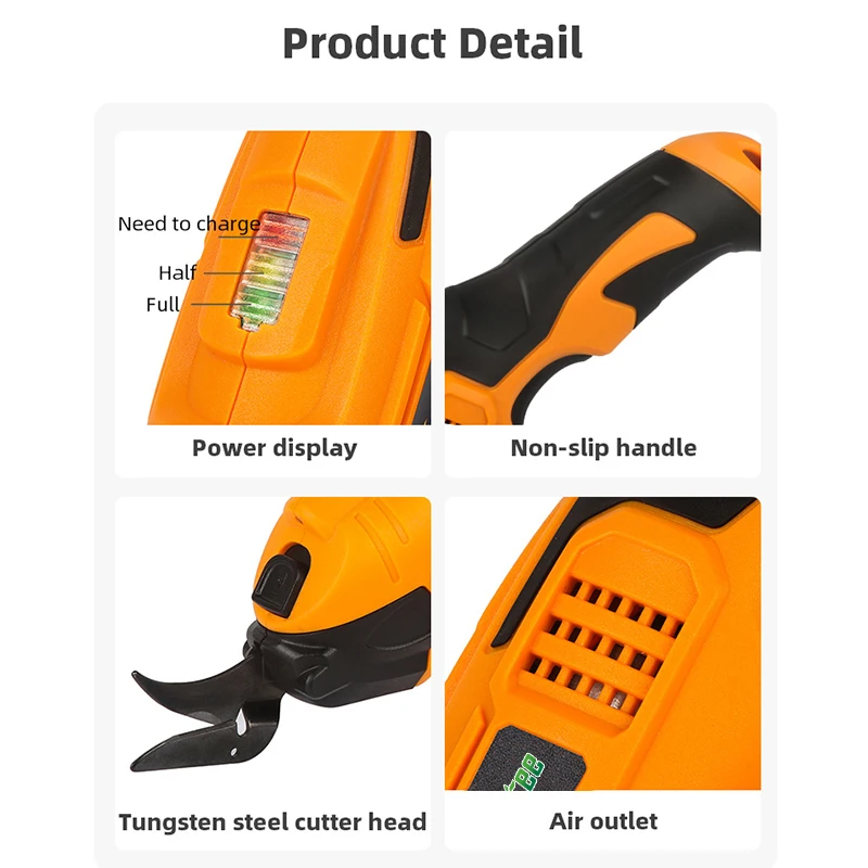 110V/220V Cordless Chargeable Electric Scissors Cloth Carpet PVC Leather Cutting Tools Fabric Sewing Electric Tailoring Scissors