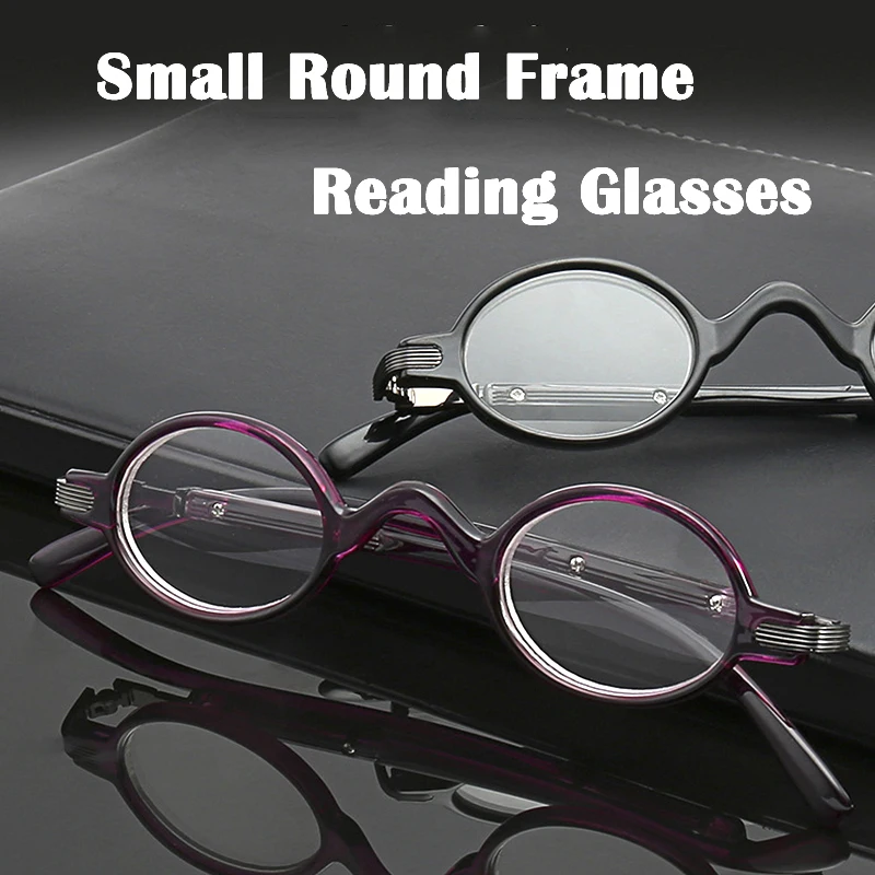 

Retro Mini Round Frame Reading Glasses Men Women Ultralight High Quality Magnifying Reader Presbyopic Glasses Leopard +150 250