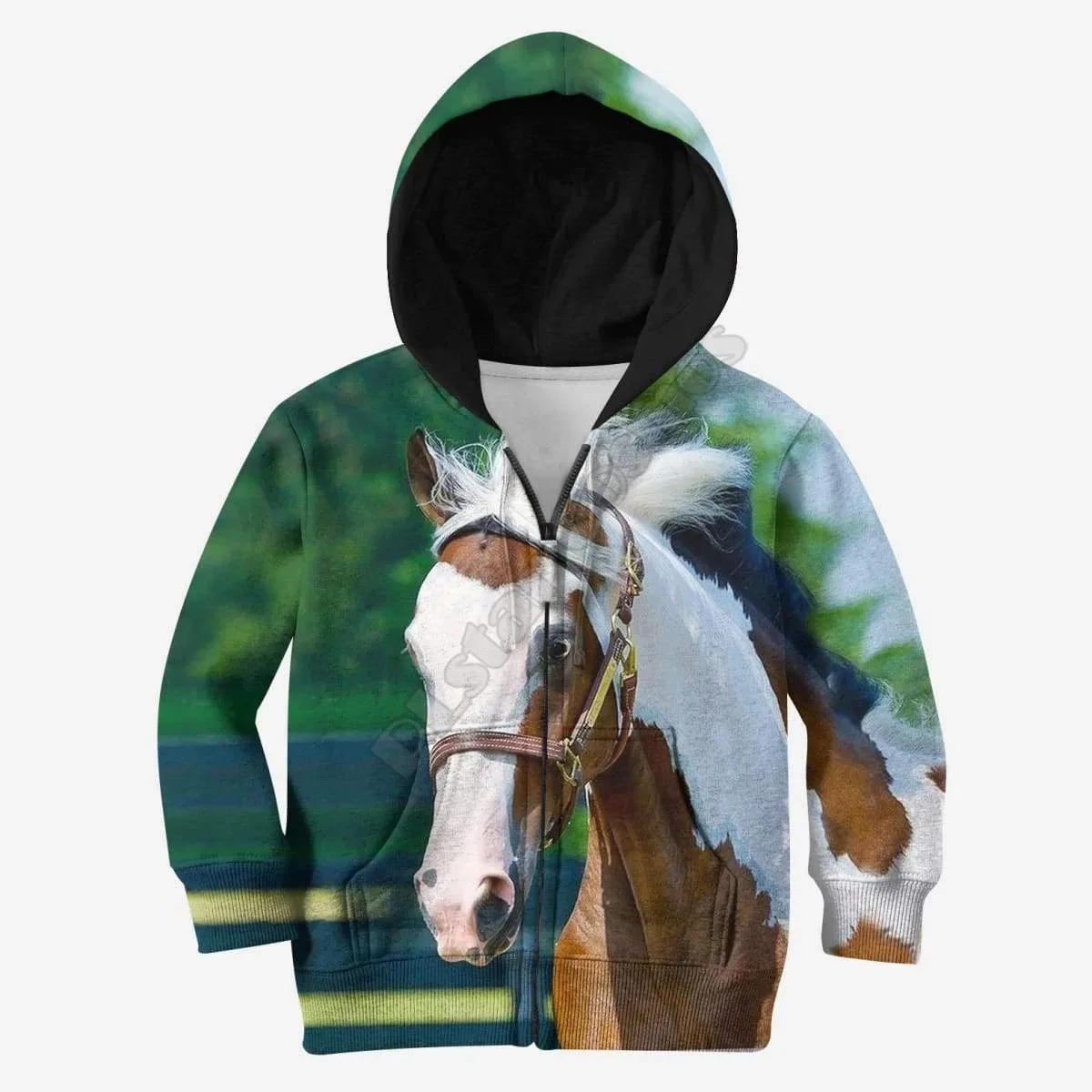 Horse 3d printed Hoodies family suit tshirt zipper Pullover Kids Suit Funny Sweatshirt Tracksuit Long Shirts Normal Hoodie