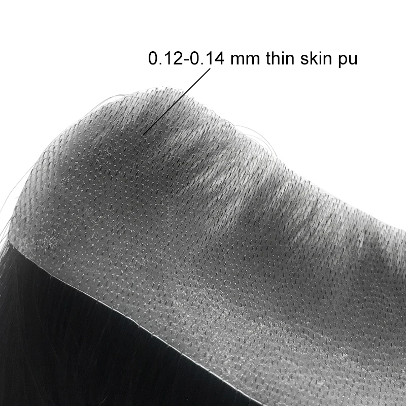 Men Toupee Front Hairine 100% Human Hair Replacement System  Natural Men\'s Capillary Prothesis Invisible Wig Man 6\