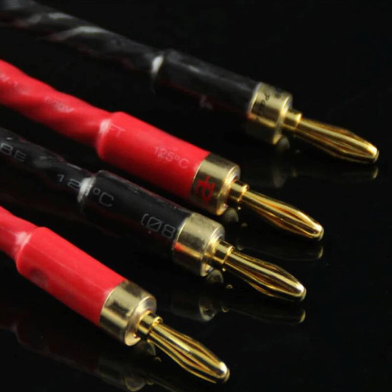 

Hi-End AQ CV8 6N OCC Speaker cable hifi audio cable amplifier speaker cable with pure red copper CMC BFA banana plugs connector