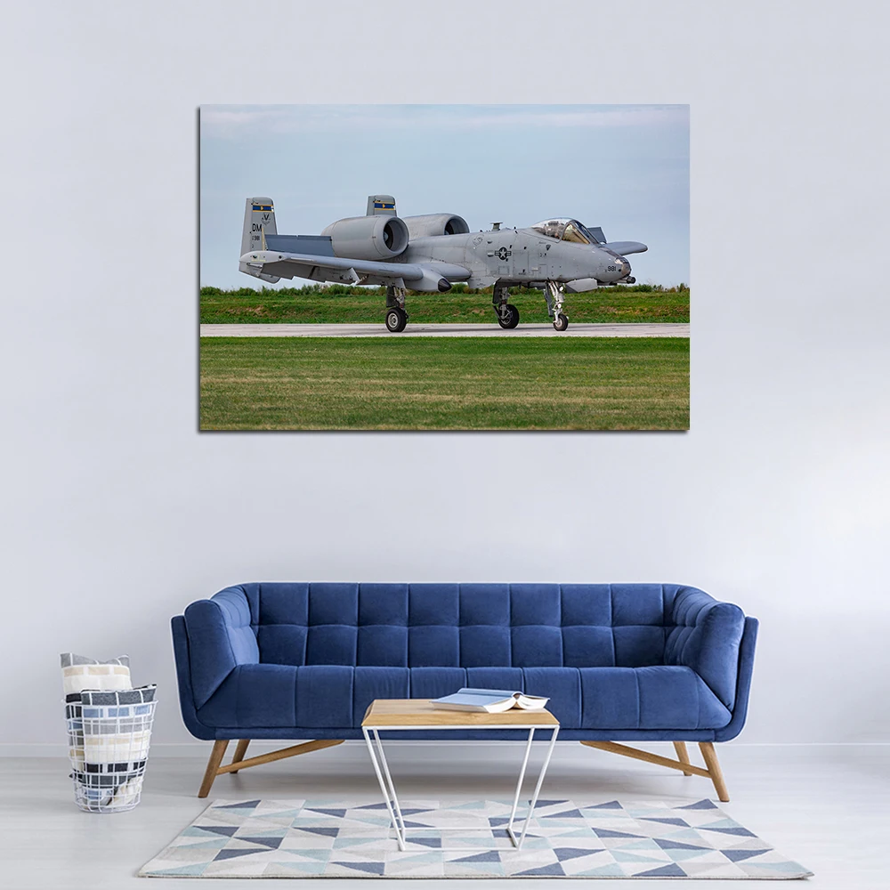 Attack Aircraft A-10 Thunderbolt II Wallpaper Wall Art Posters Canvas Cloth Fabric Print Painting for Home Decor Picture