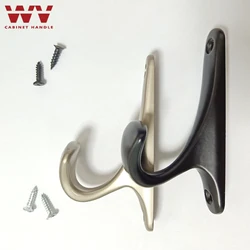 WV Black Bathroom Accessories Coat Hooks Wall Kitchen Cabinet Storage Coat Hanger Cloth Hook Decoration Wall Hook Hardware