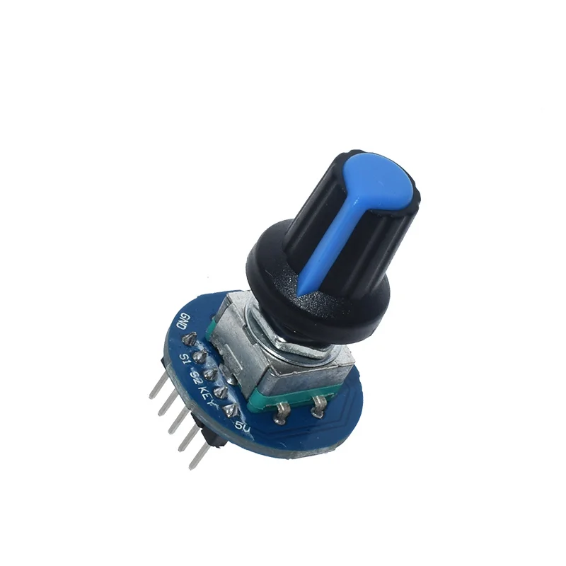 Arduino Brick 센서 개발을위한 새로운 로터리 엔코더 모듈 원형 오디오 회전 포텐쇼미터 손잡이 캡 EC11