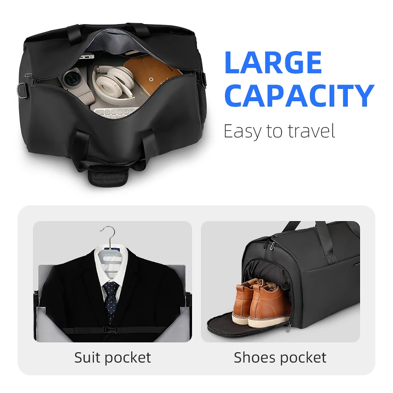 Mark Ryden Multifunction Suit Storage Travel Bag Large Capacity Men Waterproof Duffle Bag for Trip Hand Bags with Shoe Pouch