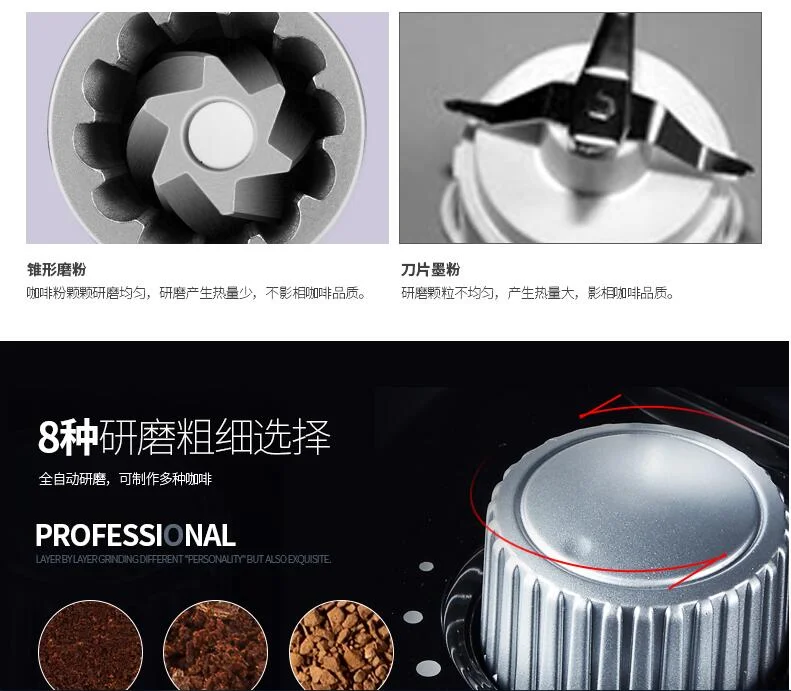 Donlim الأمريكية ماكينة القهوة التلقائي المنزلية السيارات حبوب البن طاحونة إبريق قهوة DL-KF4266 المنزل بالتنقيط صانع القهوة 1.5L