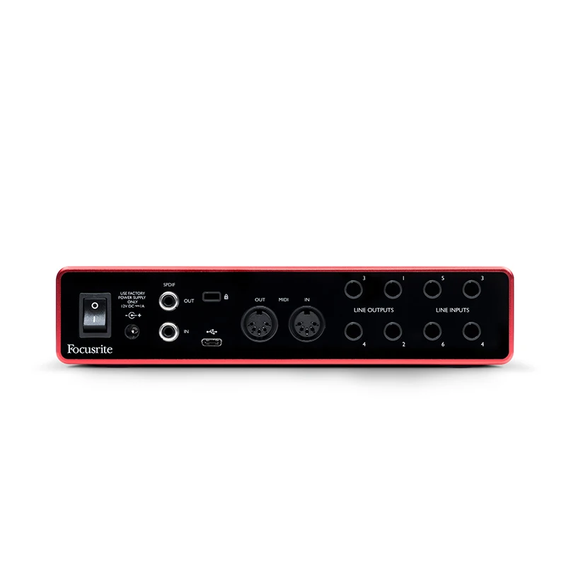 تحديث Focusrite Scarlett 8i6 3rd Gen. 8 in/6 out خارجي USB تسجيل بطاقة الصوت منظم واجهة صوت الغيتار الكهربائي