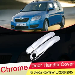 for Skoda Roomster 5J 2006 2007 2008 2009 2010 2011 2012 2013 2014 2015 Chrome Door Handle Cover Exterior Trim Car Accessories