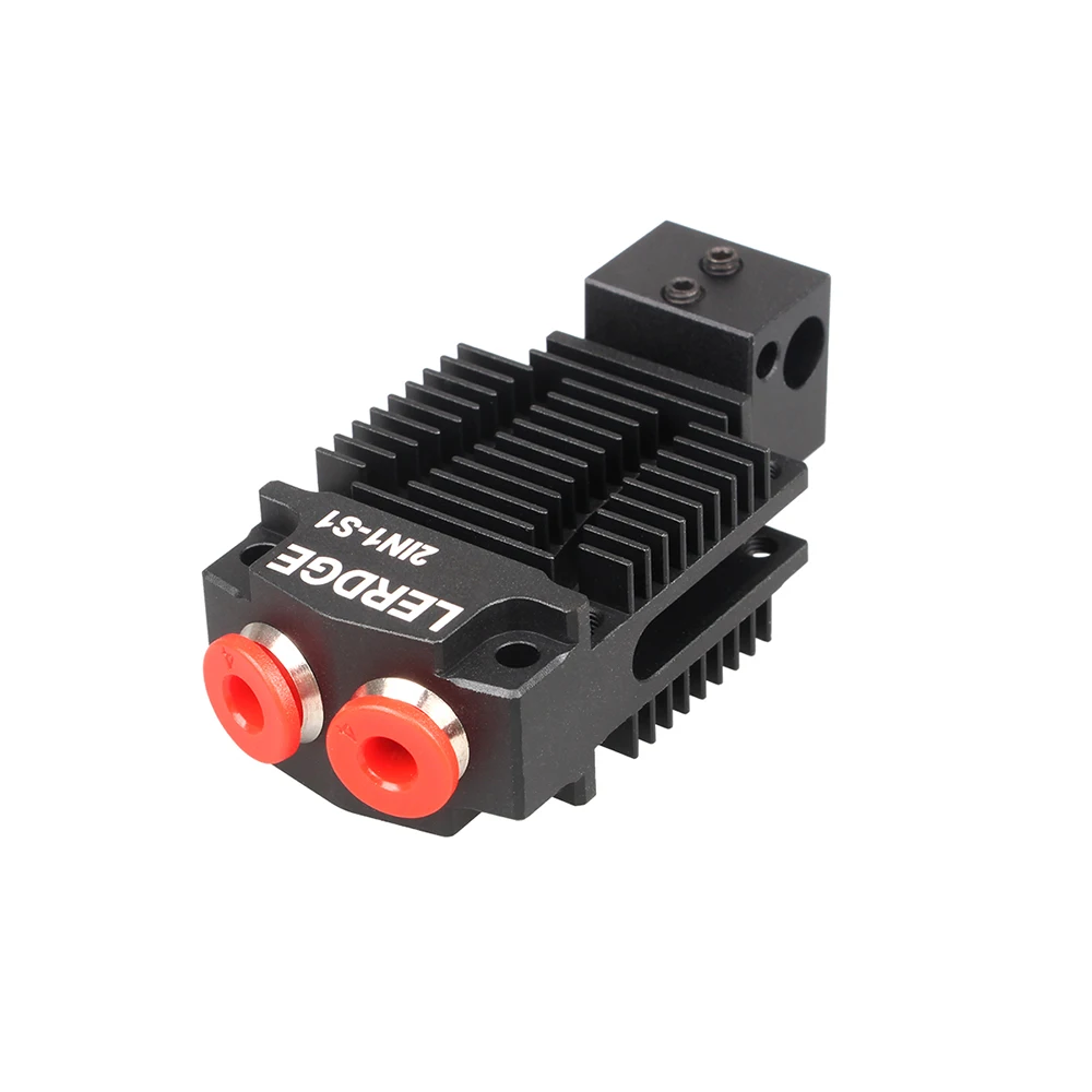 LERDGE 2IN1 3D Printer Parts Bowden MK8 Titan V6 Extruder Dual Hotend Switching 2 Colors Multi-Color 0.4mm Nozzle Kits fan