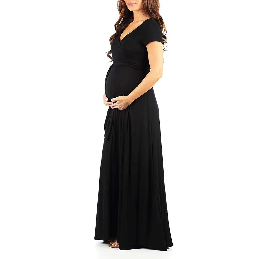 

Maternity short sleeve dress Pregnants Casual Belt solid color For Maternity Pajamas Night-Rob Dress dress pregnant photography