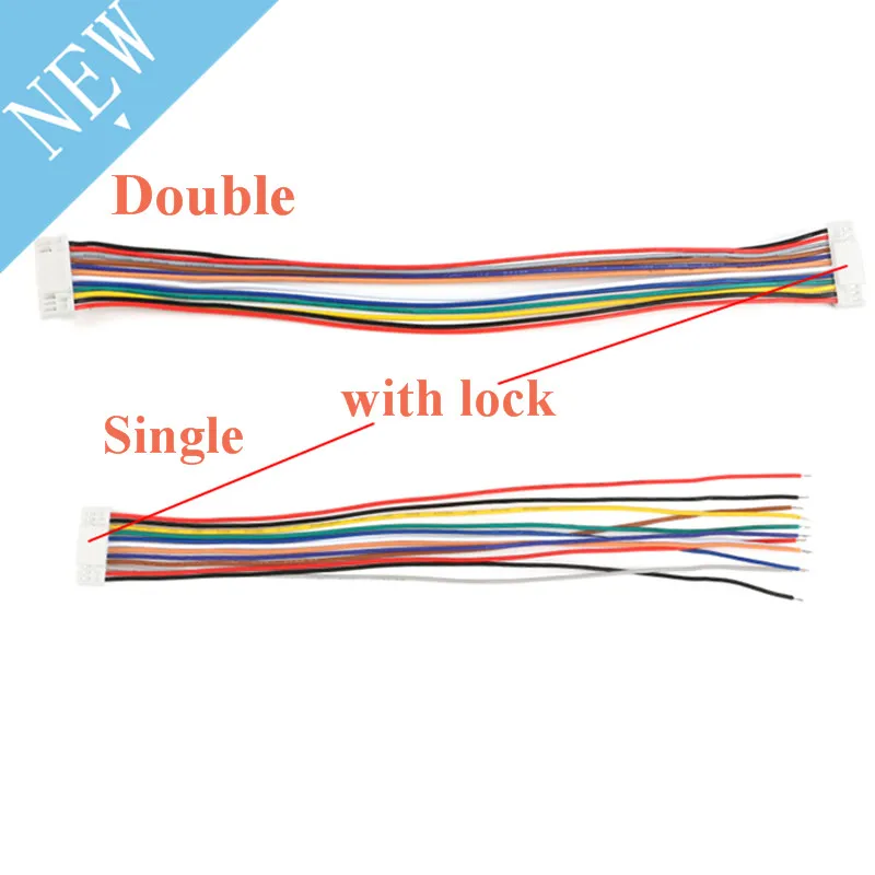 5pcs GH1.25 SINGLE Double 1.25 MM PITCH 2P 3P 4P 5P 6P 7P 8P 9P 10P 12P 15 ซม.150MM JST GH Terminal สายไฟ