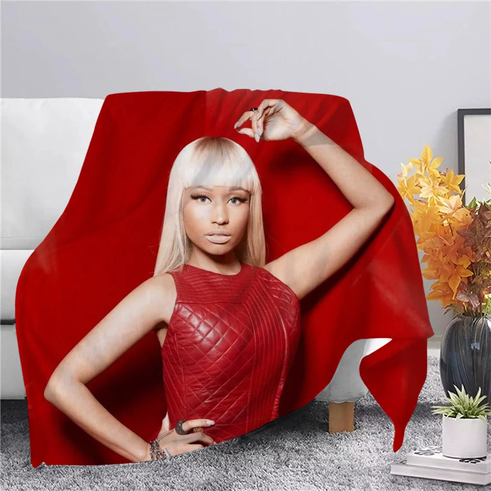 

CLOOCL Singer Nicki Minaj Character Flannel Blanket 3D Print Kids Quilt for Home Decoration Sofa Adult Nap Fashion Throw Blanket