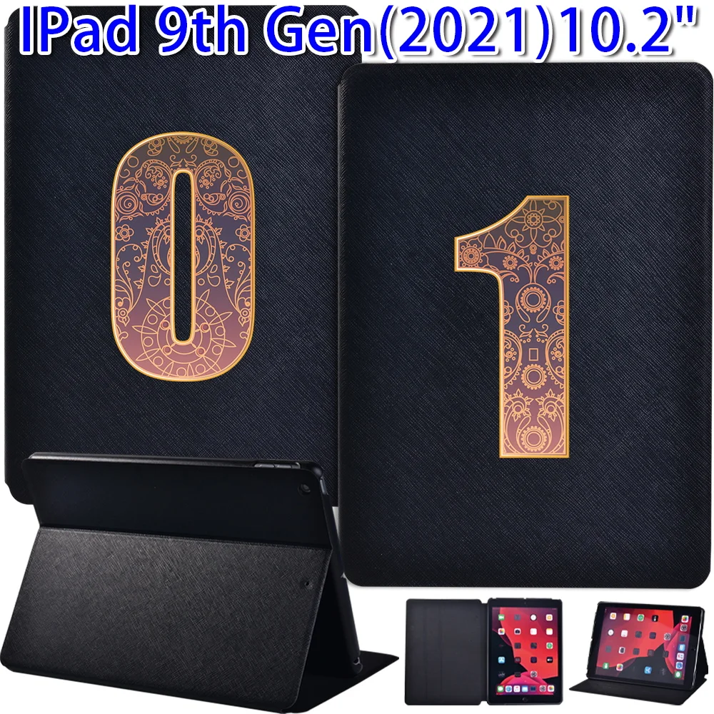 

For iPad 10.2 inch Case 2021 IPad 9th Generation Case Funda ipad 9 Tablet Folding Stand Cover Digital Series Pattern