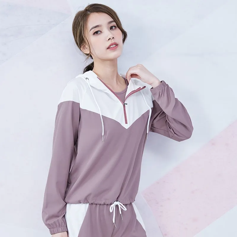 Outdoor Sports Hoodies Womens Running Shirts Half Zipper Cycling Tennis Training Long Sleeve Tops Sun Protection