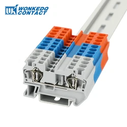 10Pcs ST4 Spring Connection Terminals 4 mm² 12AWG Wiring Return Pull Plug Wire Electrical Connector Din Rail Terminal Block ST 4