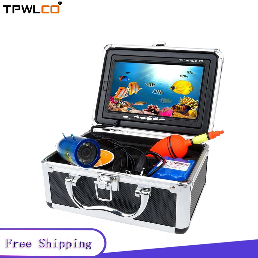 

Underwater Fishing Camera System 7inch 1000TVL 38.5mm IP68 Waterproof Video Fish Finder Camera 12pcs LEDS Lamp ICE Fishing