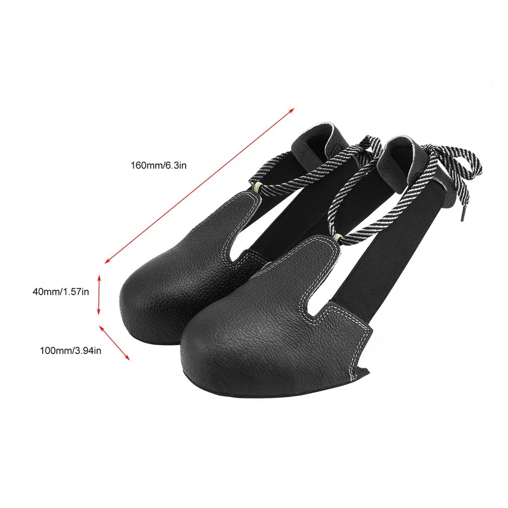 Smash-proof Labour Safety shoes covers Anti-smash Steel-toed toe Protective leather Workplace Visitor Steel Toe Safety Shoe