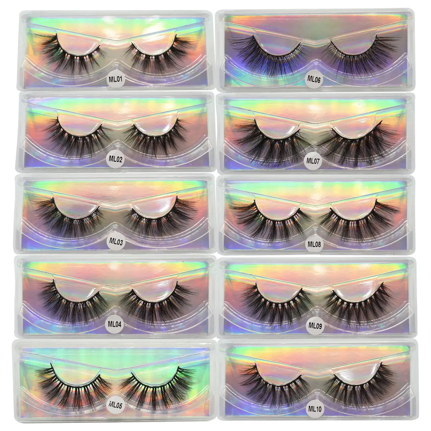 Eyelashes Wholesale 10/20/100pcs Mink Lashes Bulk Wholesale Wispy Natural Fake Lashes Fluffy Make Up False Eyelashes faux cils