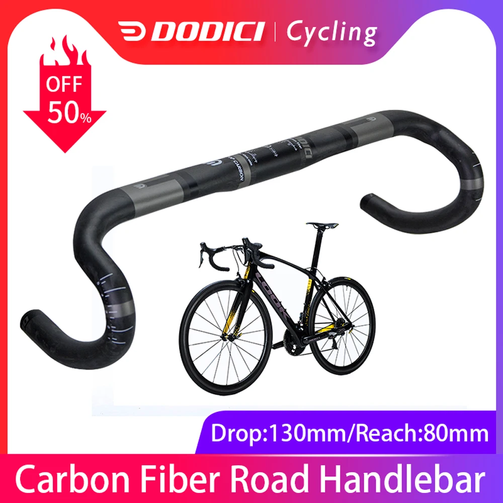 

DODICI Top Bicycle Handlebar Carbon Road Handlebar Carbon Fibre Bike Bent Handle Bar Ultralight Carbon Handlebars 400/420/440mm