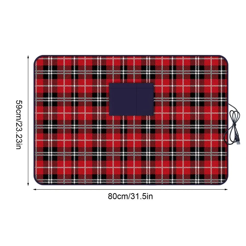 Electric Blanket Heated USB Car Heating Blanket Knee Pad Shawl Warmer Electric Heating Blanket Warm Heated Plaid Keep Warm