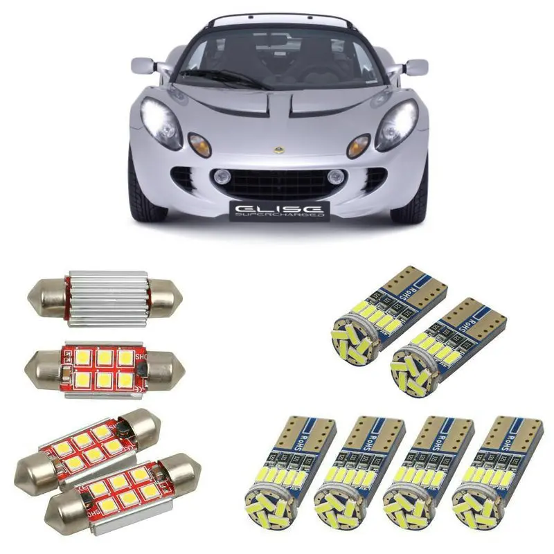 

Interior led Car lights For Lotus elise cabrio 2004 bulbs for cars License Plate Light 6pc