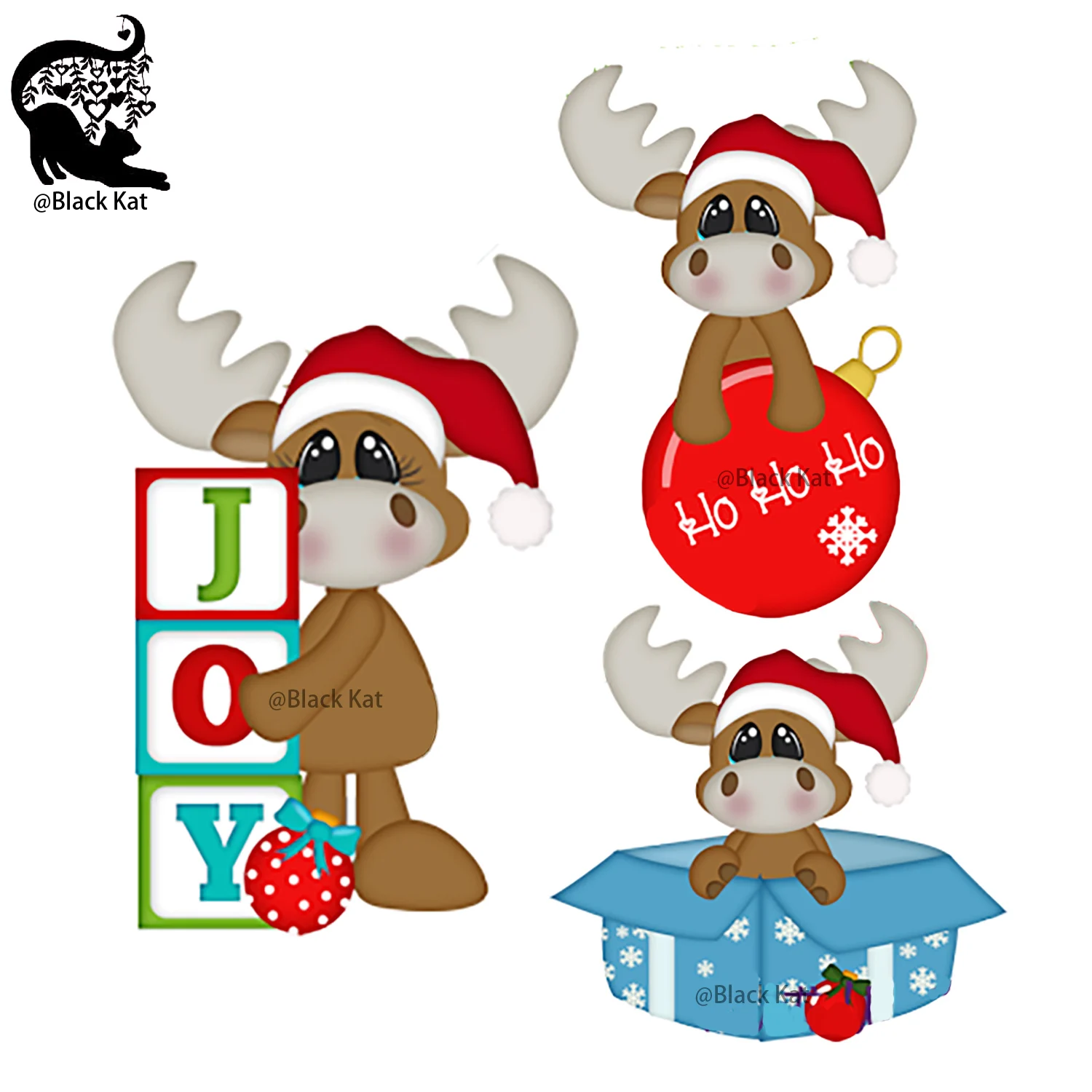 JOY Gift List Box Crystal Ball Elk Metal Cutting Dies Christmas Santa Reindeer Die-Cuts