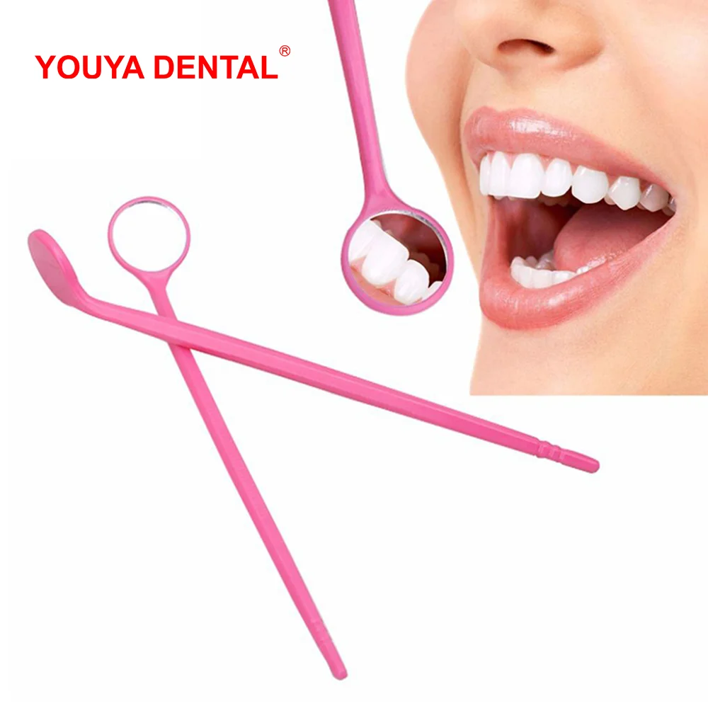 100pcs Dentist Mirror For Teeth Antifog Dental Mirror Front Surface Plastic Oral Care Mouth Tooth Reflector Dentistry Tools  New