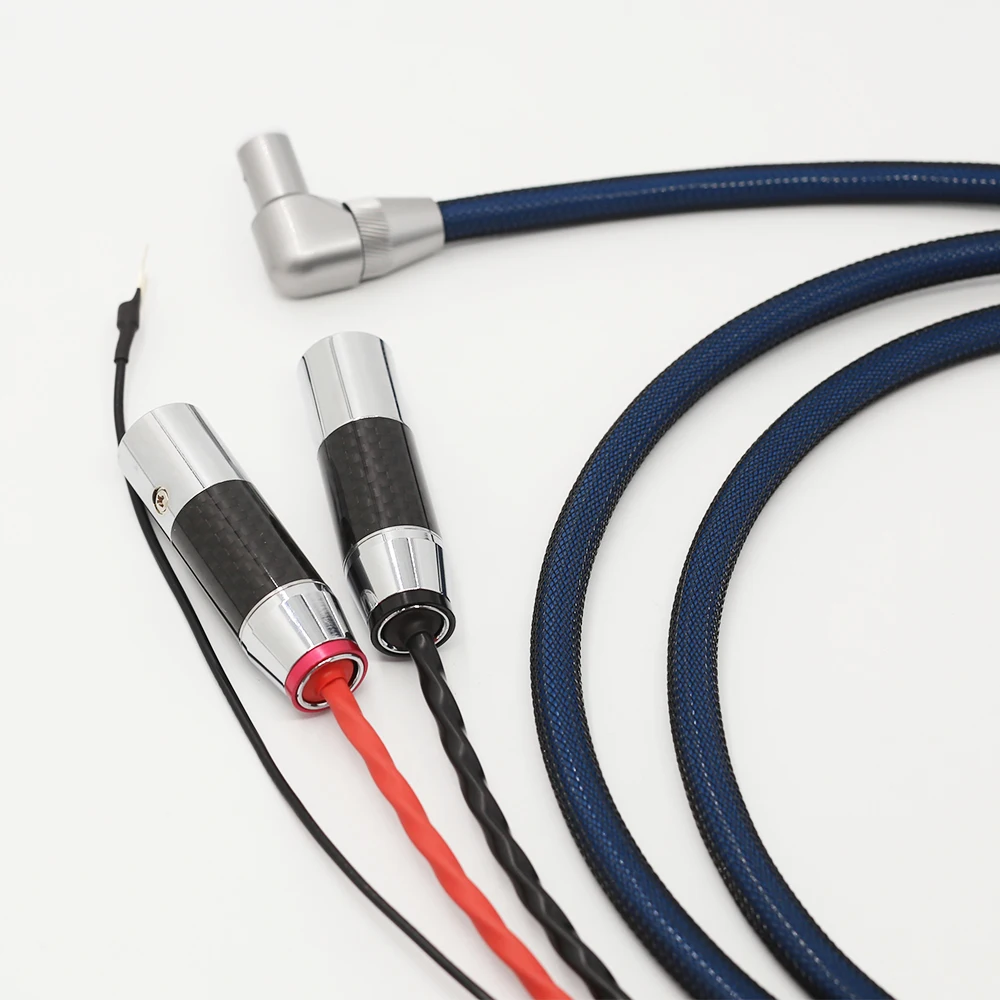 Hifi Audio 5 Pins zu XLR stecker 5N OFC kupfer silber überzogene Tonarm Kabel Phono Kabel