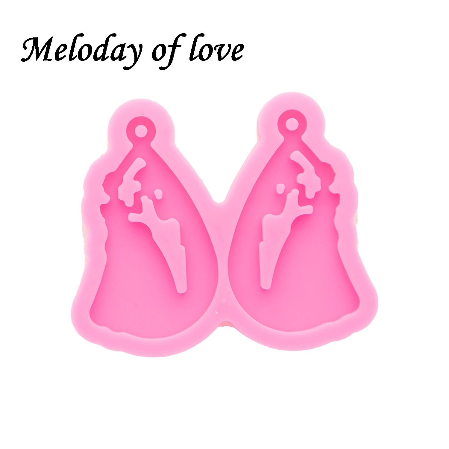 Shiny Girl's wedding Dress earrings Mold,  DIY Epoxy Resin Silicone Molds, Resin Crafting Mold Supplies for jewelry DY0930