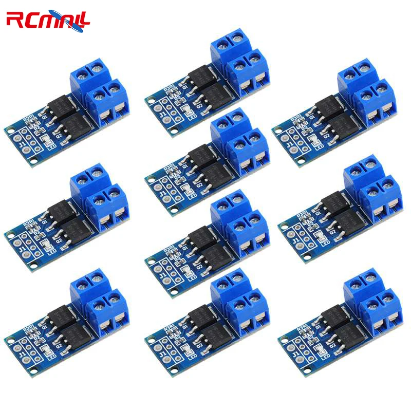 10PCS DC 5V-36V 15A(Max 30A) 400W Dual High Power MOS Transistor Driving Controller Module FET Trigger Switch Drive Board