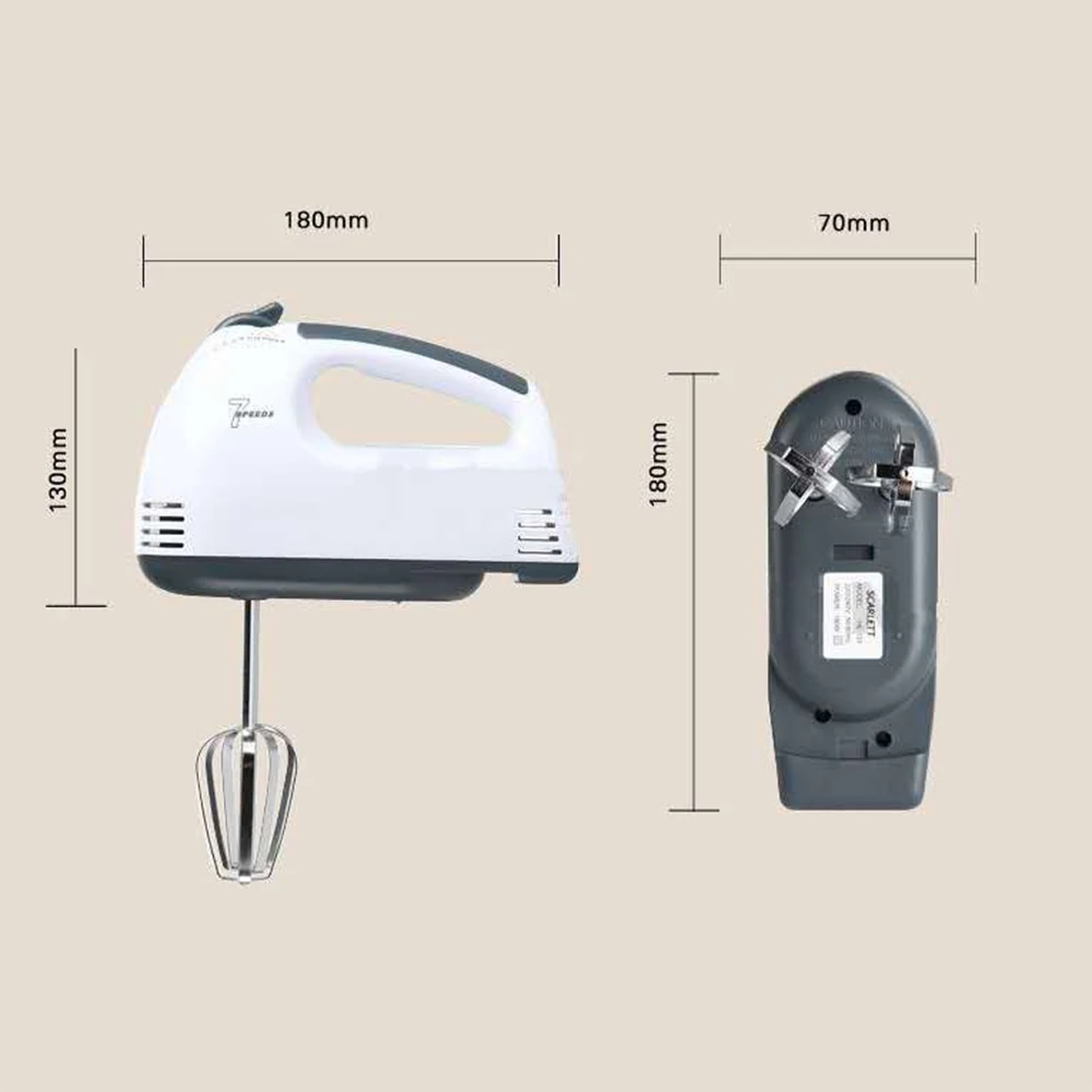 Handheld Mixer,Free Thermometer,Egg Whisk,7 Speed Food Grinder Multifunctional Electric Blender,Cream Cake Baking Dough Rod