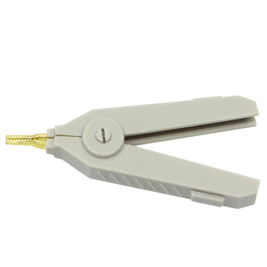 Clip a coccodrillo in metallo Clip a piastra in rame dorato Clip di prova LCR per alimentatore per utensili elettrici di precisione, morsetti in rame