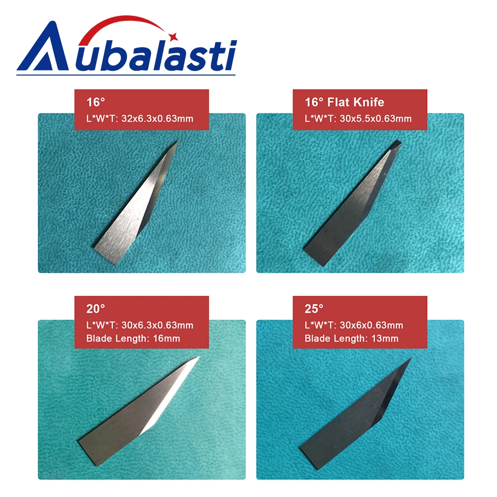 Aubalasti Vibration Knife Cutting Blade Knife Blade for CNC Vibrating Knife Cutting Machine Car Mat 16-60 degrees 10pcs