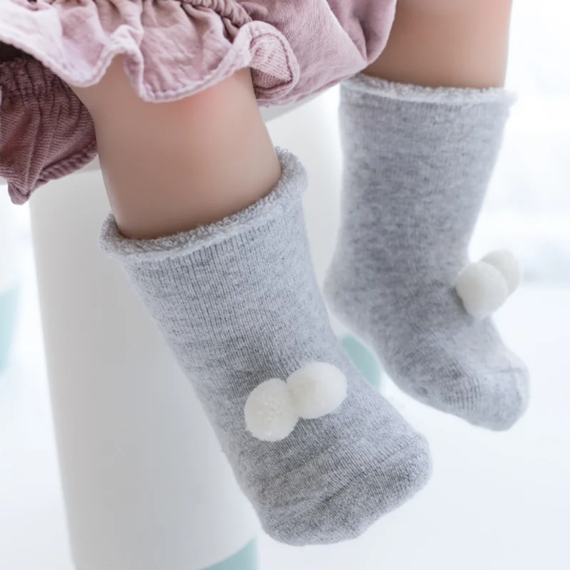 Autumn And Winter Warm Plush Baby Socks New Cute Caddy Socks Soft And Comfortable Baby Socks