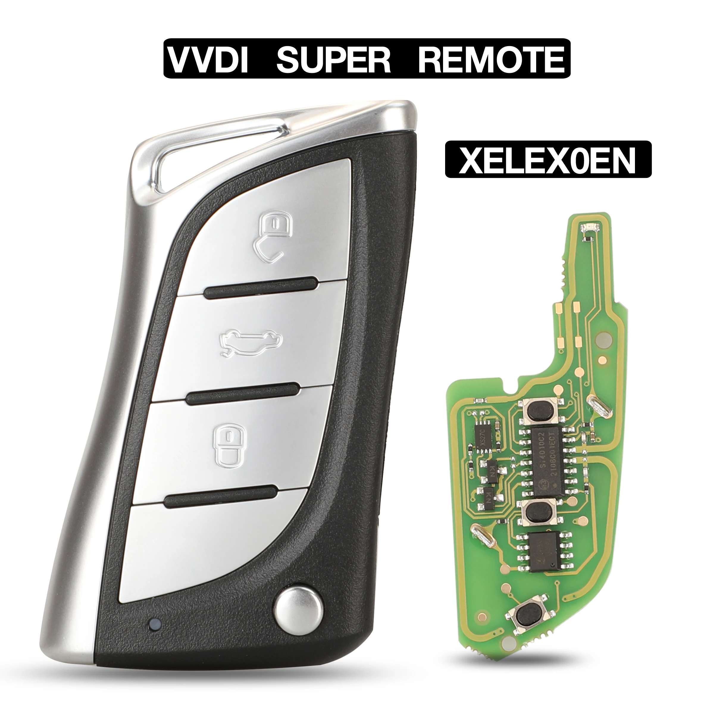 

jingyuqin PN:XELEX0EN VVDI Super Flip Remote Key With XT27 XT27A66 Chip Work For VVDI2 /VVDI MINI Key Tool/VVDI Key Tool Max