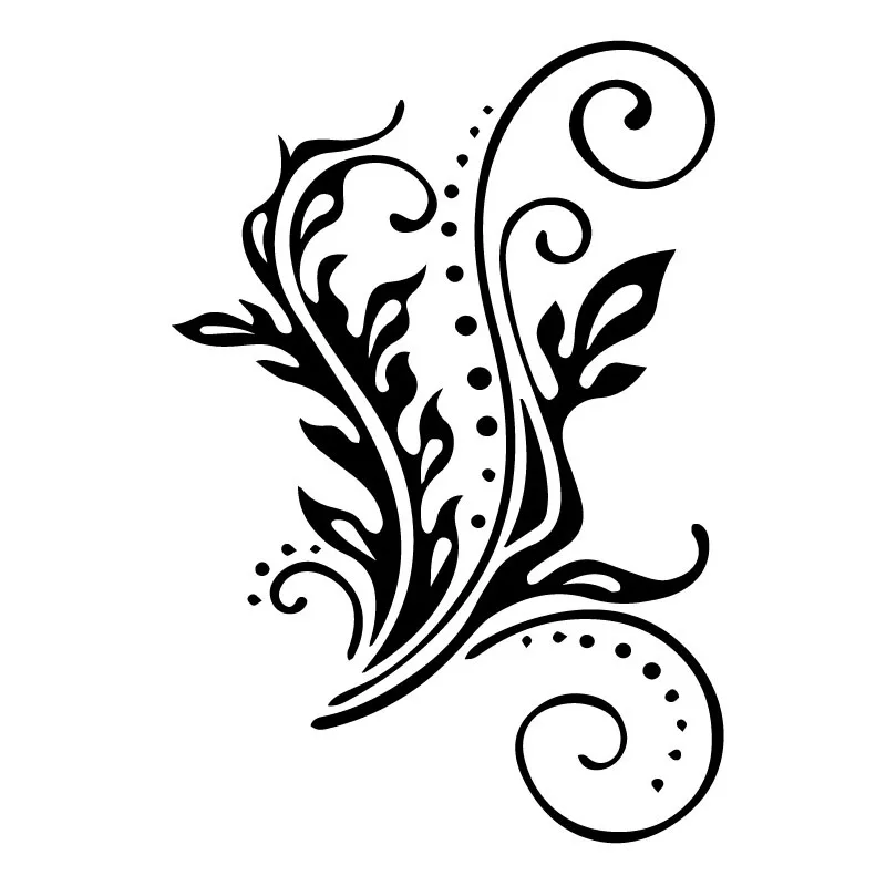 12.2X17.7CM Swirl Leaf Creative Window Decoration Vinyl Decals Car Sticker Accessories for Peugeot Stickers