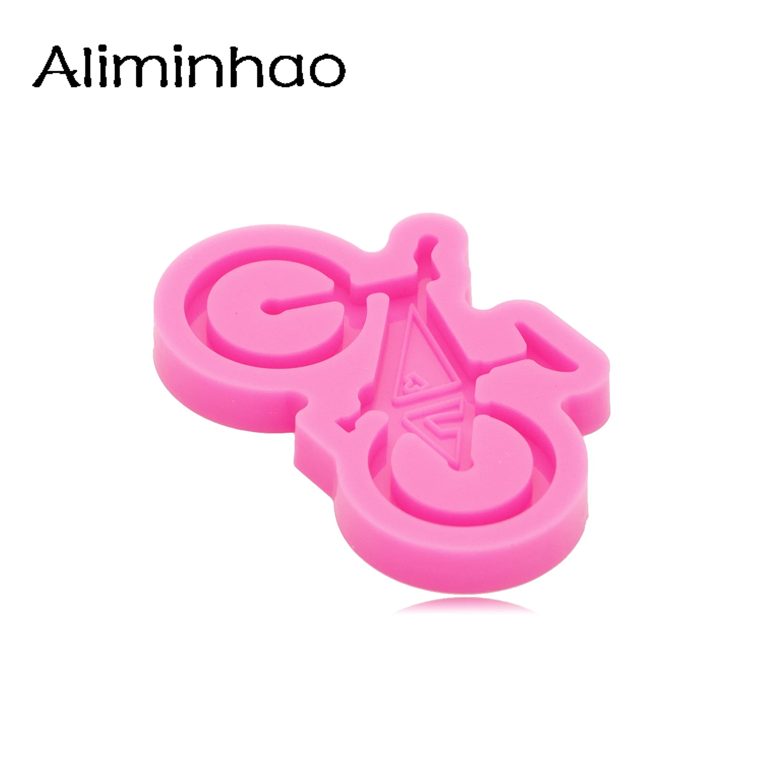 DY1049 Shiny Mini Bike Bicycle Keychain Resin Silicone Mold, Crafting Mold Making With Epoxy for Jewellery, Mold for Chocolate